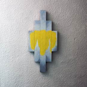 cruz falsa, original Abstrait Technique mixte Sculpture par Zalo Kappa