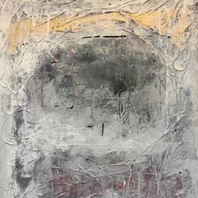What happened at Golgotha?, original Abstract Acrylic Painting by Andrés Montenegro