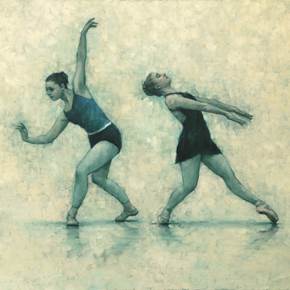 Colleen Grace and Michelle Skuce (Ballet Cymru rehearsal 155), original Grande Lona Pintura de Carl  Chapple