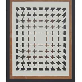Field of Crosses, original Geométrico Técnica Mixta Pintura de David Barnes