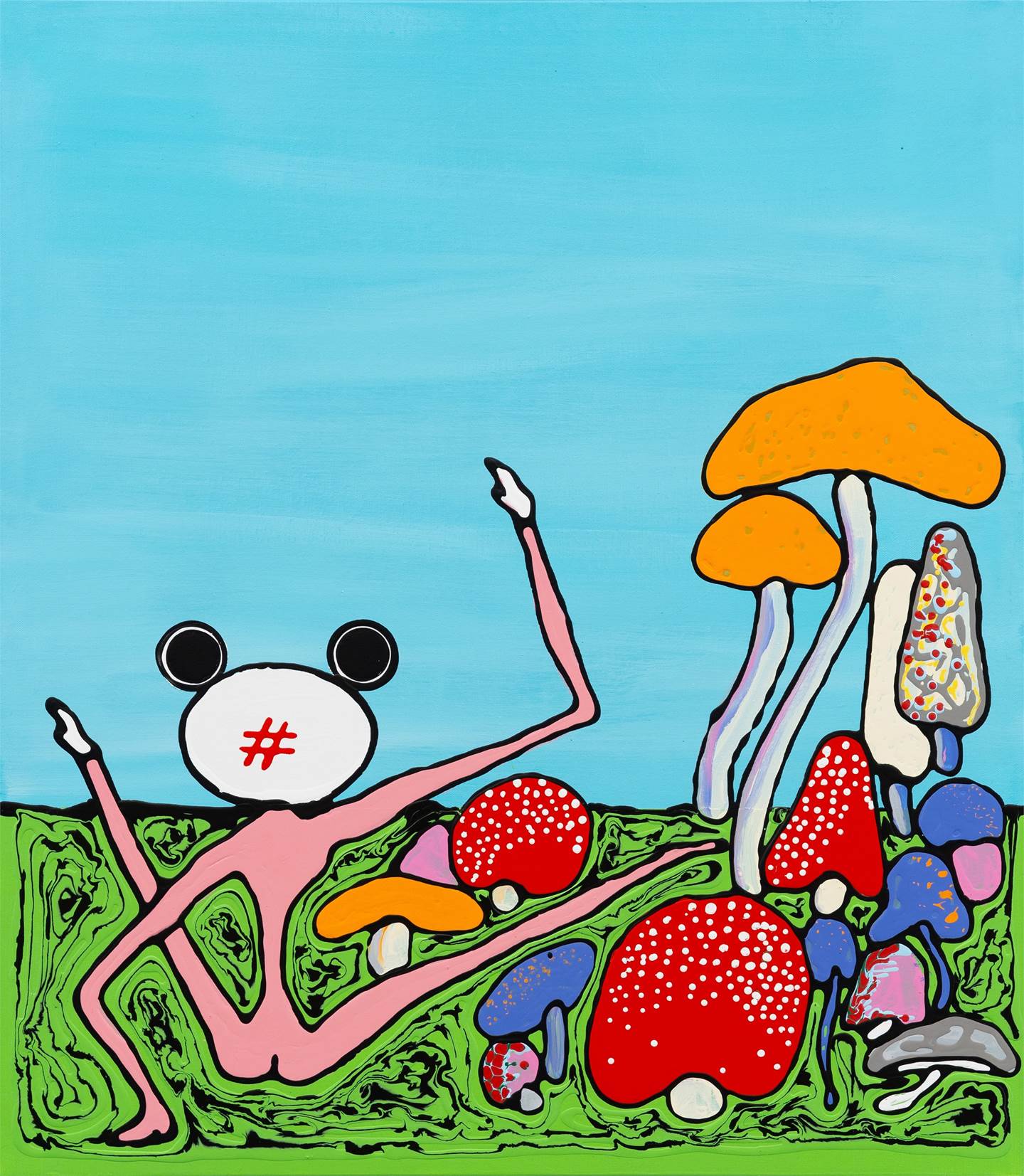 Mushrooms and the cloud #3, Pintura Acrílico Retrato original por Mario Louro