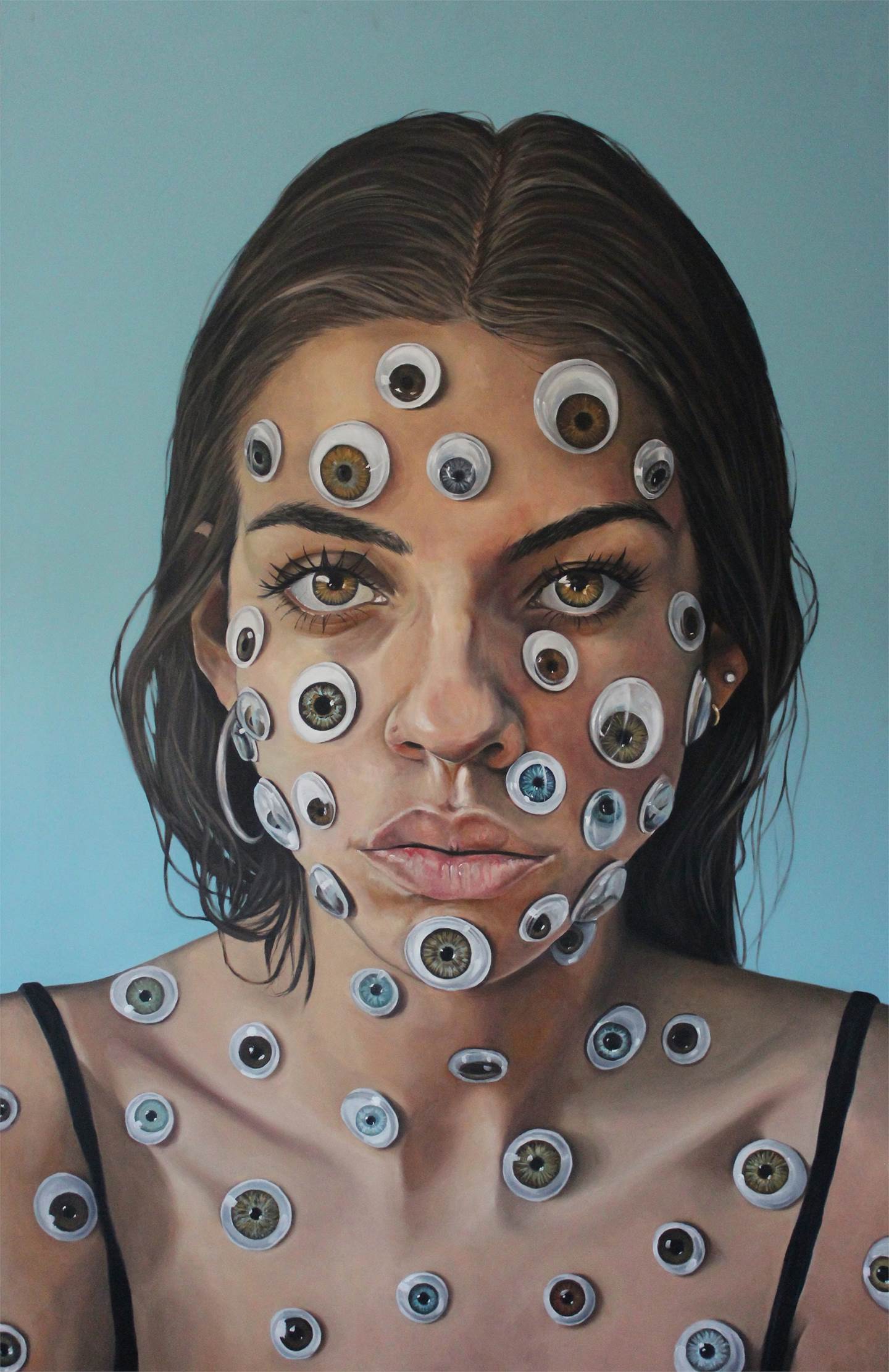 Sem título, original Human Figure Oil Painting by Raquel Oliveira