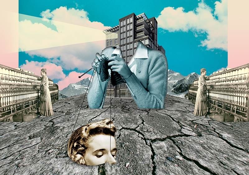 Thoughts, original Minimaliste Collage Dessin et illustration par Mariana Mizarela
