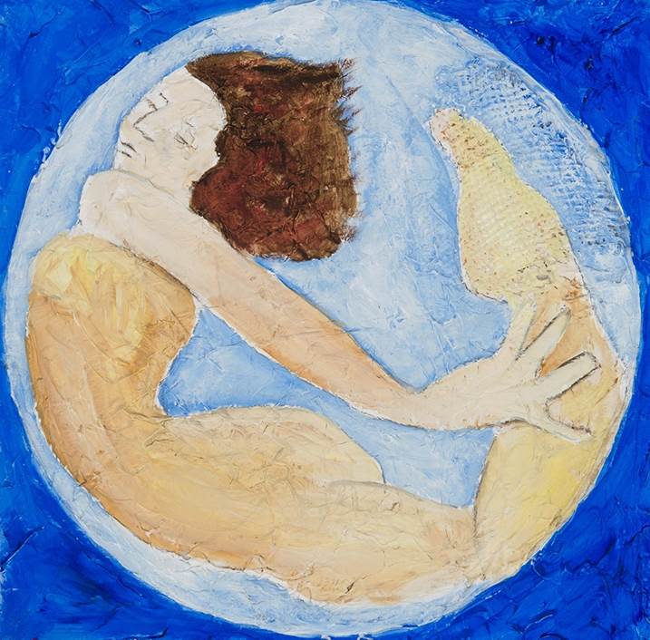 Lua azul, original Corps Technique mixte La peinture par Lena Gal