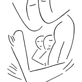 Família II, original Figure humaine Encre Dessin et illustration par Inês  Sousa Cardoso