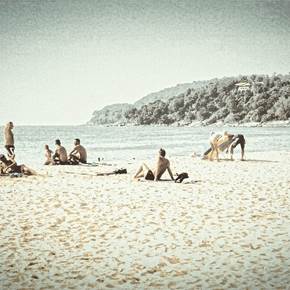 Beach Lounge, original Homme Analogique La photographie par Hua  Huang