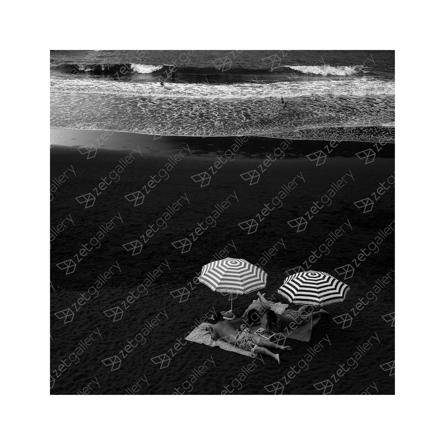 Sunbathers, original B&W Digital Photography by Filipe Bianchi