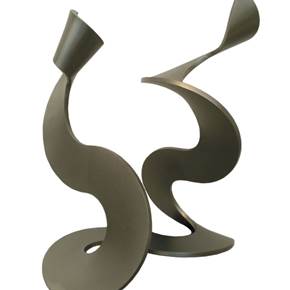 A Rianxeira (Alegoria golpear de las olas del mar), original Abstrait Le fer Sculpture par Juan Coruxo
