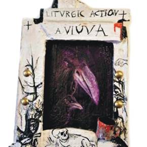 A Viúva: Liturgic Action, original Animales Acrílico Pintura de Diogo  Goes