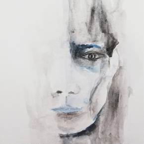 Where's my reality?, original Human Figure Watercolor Painting by Ana Maria Costa