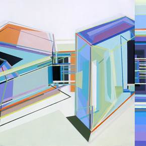 Solução de habitação, original Géométrique Acrylique La peinture par Ana Pais Oliveira