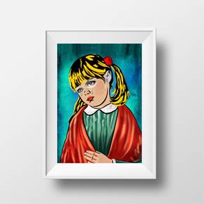 Menina da Lágrima, original Vanguardia Collage Dibujo e Ilustración de Maria João Faustino