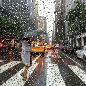Behind the Rain, # I  NYC, USA, 2017., original Abstrait Numérique La photographie par Christian  Baes