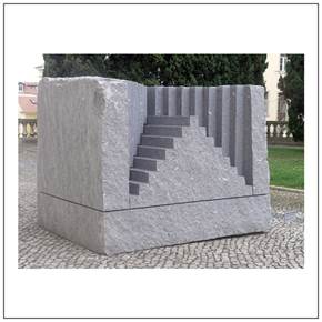 The Stairway to the Castle of your Heart, original Gros Granit Sculpture par Volker Schnüttgen